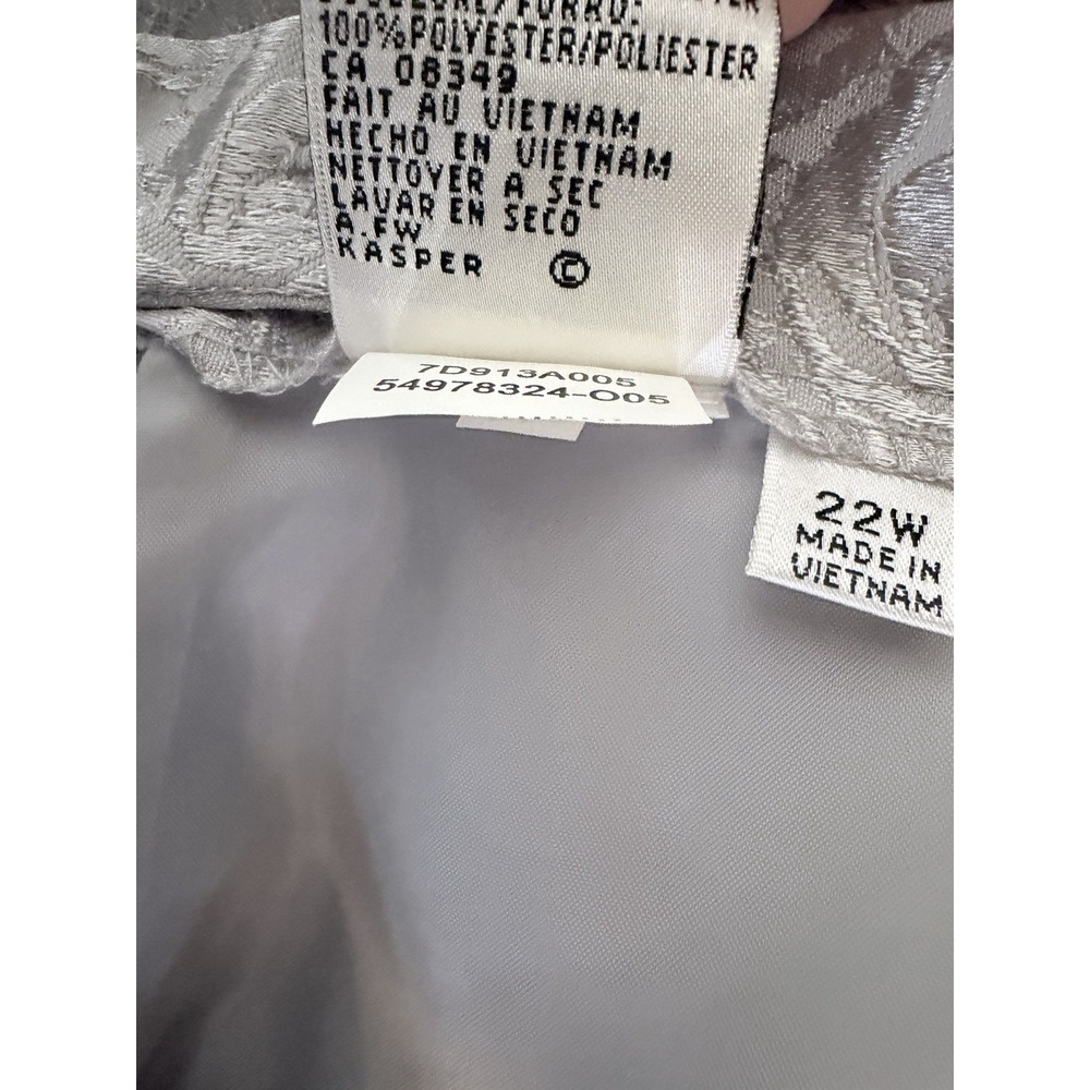 Le Suit 2PC Skirt Suit Womens 22W Silver Mother of the Bride Wedding Formal Plus - Picture 9 of 16